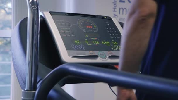 Man Exercising Treadmill — Stock Video