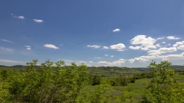 Timelapse Felhők Gyönyörű Toszkána Hegyei Felett — Stock videók