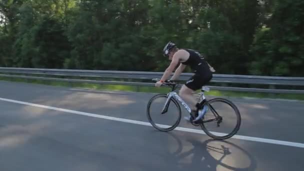 Wyścig Ironman Austrii Część Zawodów Kolarskich Roku Ironman Austria Krnten — Wideo stockowe