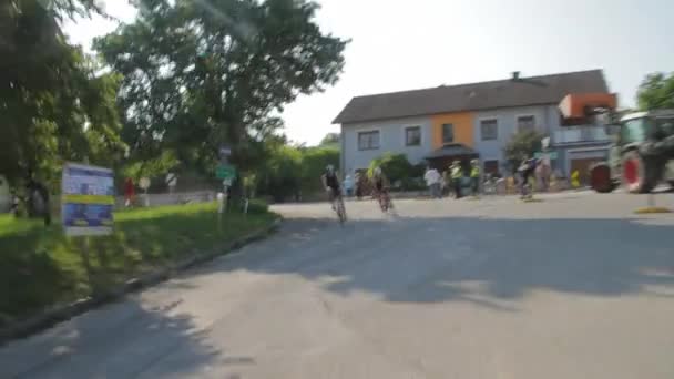 Ironman Race Oostenrijk Dit Het Wielergedeelte Van Wedstrijd Ironman Austria — Stockvideo