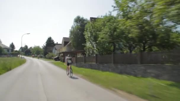 Závod Ironman Rakousku Toto Cyklistická Část Soutěže Každý Rok Ironman — Stock video