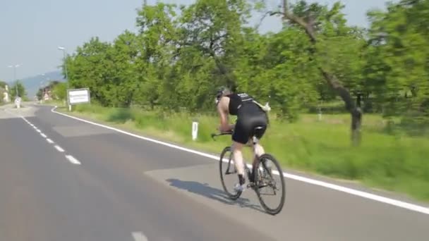 Ironman Race Austria Cycling Part Competition Every Year Ironman Austria — Stock Video