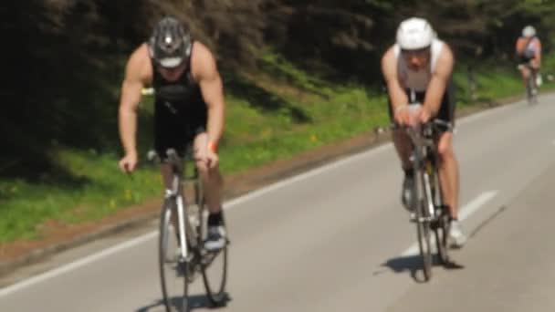 Cursa Ironman Austria Aceasta Este Partea Ciclism Competiției Fiecare Ironman — Videoclip de stoc