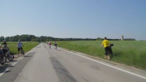 Corrida Ironman Áustria Esta Parte Ciclismo Competição Todos Anos Ironman — Vídeo de Stock