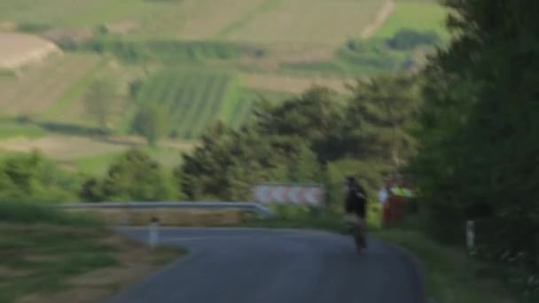 Závod Ironman Rakousku Toto Cyklistická Část Soutěže Každý Rok Ironman — Stock video