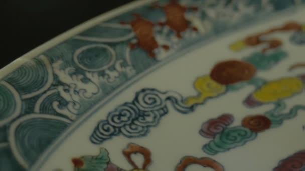 Antike Auf Plattenteller Seltene Schöne Und Wertvolle Antiquitäten Auf Plattenspieler — Stockvideo
