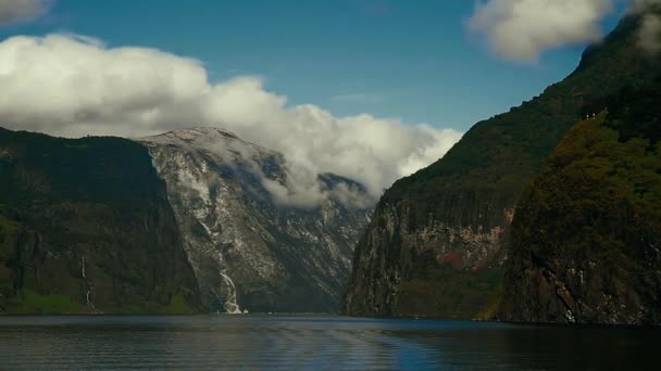 Schöne Fjordnorwegen Sommerzeit Einem Der Schönsten Fjorde Der Welt Kodak — Stockvideo