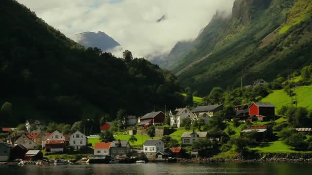 Kaunis Vuono Norja Kesällä Yksi Kaunis Vuonot Maailmassa Kodak Lut — kuvapankkivideo