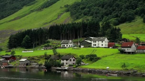 Prachtig Fjord Noorwegen Zomer Een Van Mooiste Fjorden Ter Wereld — Stockvideo