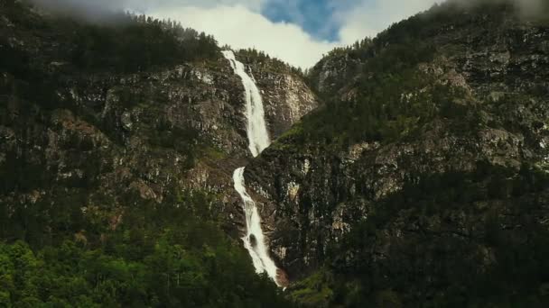 Schöne Fjordnorwegen Sommerzeit Einem Der Schönsten Fjorde Der Welt Kodak — Stockvideo