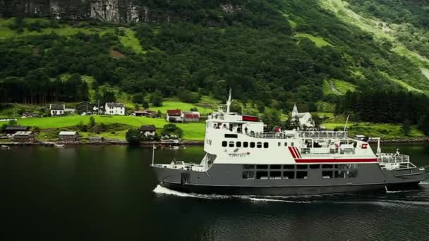 Schöne Fjordnorwegen Sommerzeit Einem Der Schönsten Fjorde Der Welt Kodak — Stockvideo