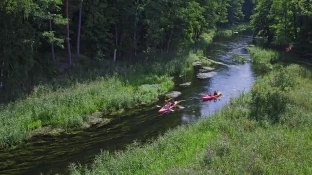 Imágenes Aéreas Aviones Tripulados Kayak — Vídeos de Stock