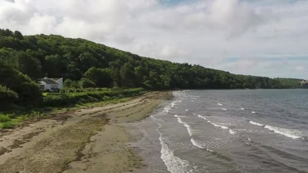 Impresionante Vista Aérea Dunure Castlem South Ayrshire Escocia — Vídeos de Stock