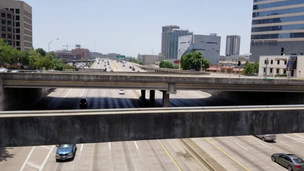 Woodall Rodgers Freeway Dallas Centro — Vídeos de Stock