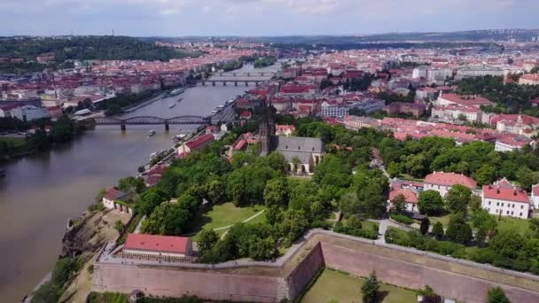 Çek Cumhuriyeti Prag Daki Aziz Peter Paul Bazilika Kilisesi Nin — Stok video
