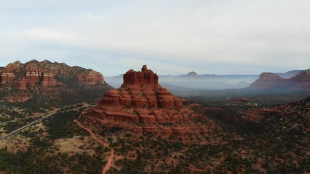 Dron Záběry Nádherné Sedona Arizona Zimě — Stock video