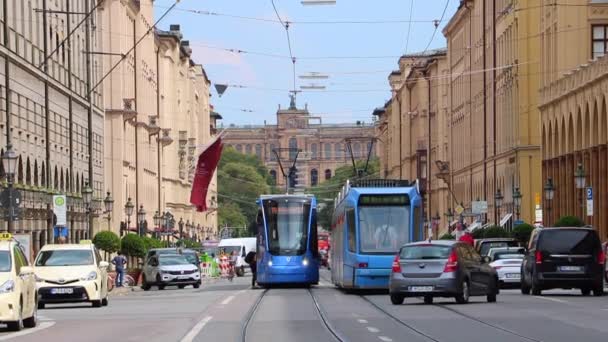 Vanlig Sommardag München Tyskland — Stockvideo