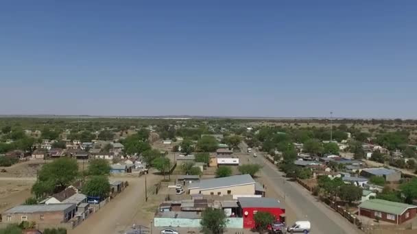 Township Platteland Zuid Afrika Overzicht Upward Pan — Stockvideo