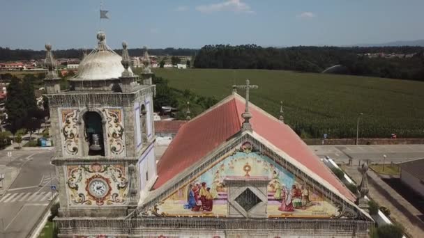 Rekaman Gereja Vlega Portugal — Stok Video