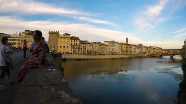 Ponte Vecchio Firenze Olaszország — Stock videók