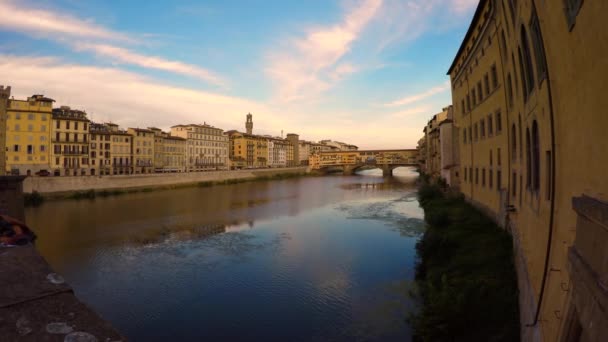 Beelden Van Ponte Vecchio Florence — Stockvideo