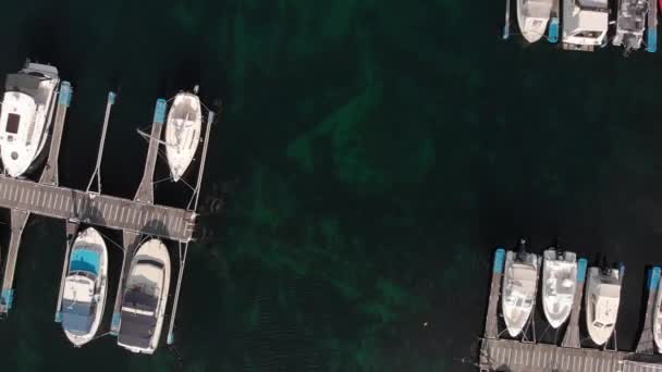 Aerial Footage Small Boat Harbour Haugesund Norway — Stock Video