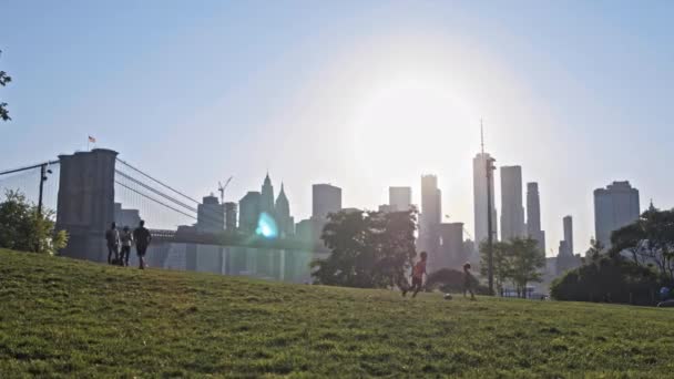 Кадри Бруклінського Мосту Нью Йорк — стокове відео