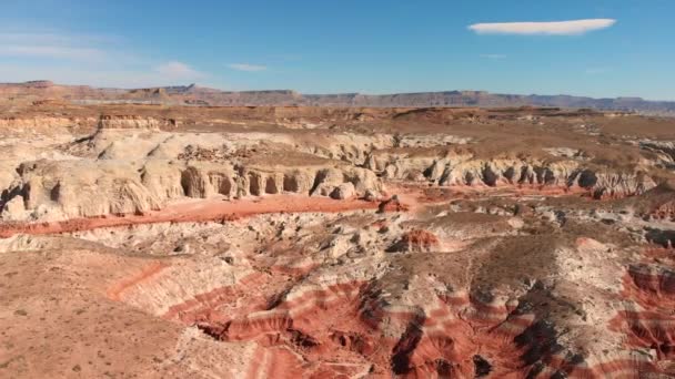 Drone Antenn Nära Paria Rimrocks Toadstool Hoodoos Grand Trappa Escalante — Stockvideo