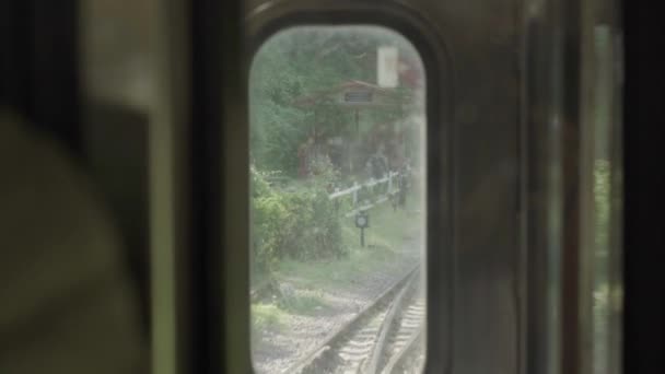 Thaïlande Vue Sur Nature Depuis Train Mouvement — Video