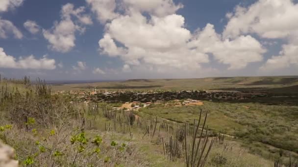 Pequena Cidade Rincon Bonaire — Vídeo de Stock