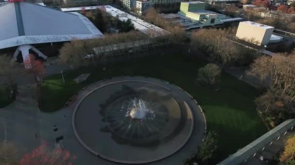 Drone Shot Fountain Fountain — Stock Video