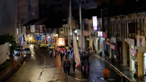 Asijské Openbill Ptáků Létání Otevřeném Rýžovém Poli Bukit Mertajam Penang — Stock video