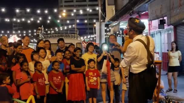 Asijské Openbill Ptáků Létání Otevřeném Rýžovém Poli Bukit Mertajam Penang — Stock video