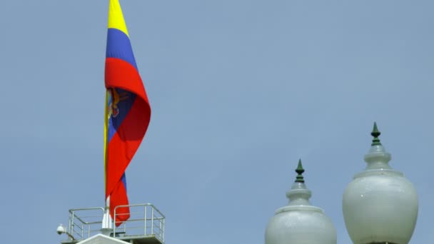 Κηφήνας Άποψη Του Main Plaza Στο Κίτο Εκουαδόρ — Αρχείο Βίντεο