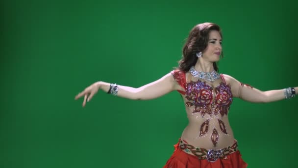 Yeşil Ekranlı Göbek Dansçısı Bölüm — Stok video