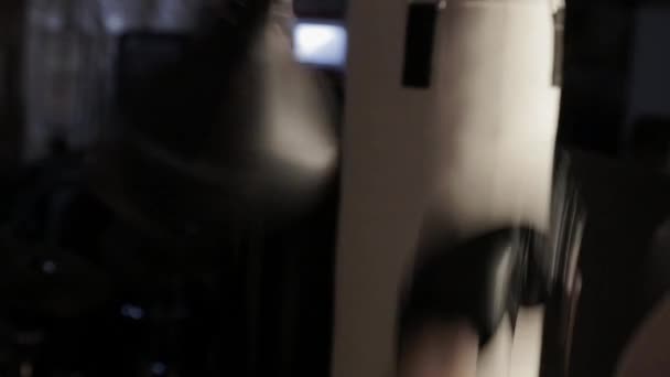 Speed Bag Punched Quickly Repeatedly — Stock Video