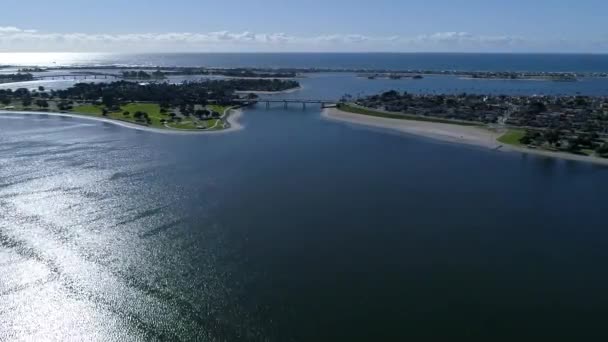 Uitzicht Van Mission Bay Naar Oceaan — Stockvideo