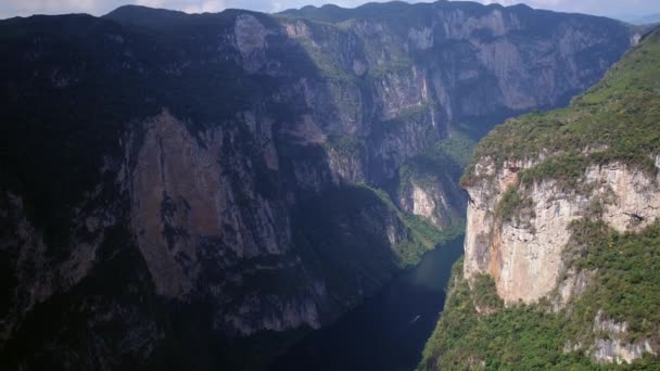 Letecký Snímek Kaňonu Sumidero Chiapas Mexico — Stock video