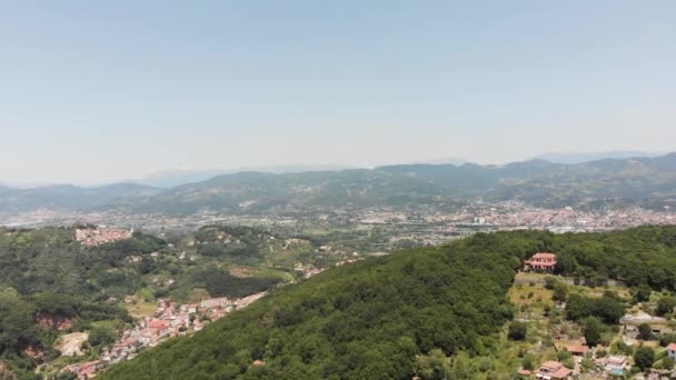 Drone Sparato Sorvolando Una Collina Nel Backcountry Lerici Spezia Italia — Video Stock