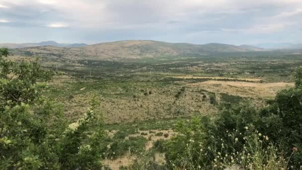 Panorama Vista Campo Bósnia Herzegovina — Vídeo de Stock