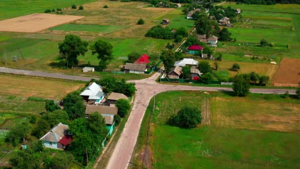 Drönare Flygfoto Över Desna Tätort Typ Bosättning Kozelets Raion Tjernihiv — Stockvideo