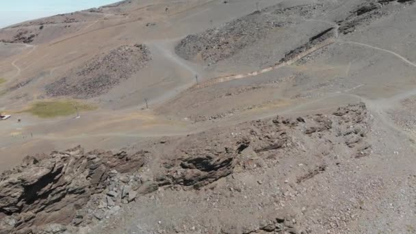 Hiszpania Granada Sierra Nevada Lato Góry Dołu Dronem Kamera Ustabilizowana — Wideo stockowe