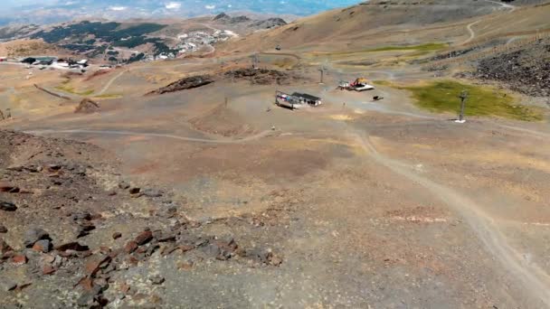 España Granada Sierra Nevada Verano Desde Arriba Desde Abajo Con — Vídeos de Stock