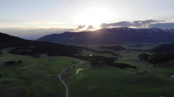 Volare Con Drone Nel Paese — Video Stock