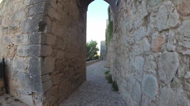 Castillo Jaen Spanyolország Jaen Castle Repülő Földi Hajtások Ebből Középkori — Stock videók