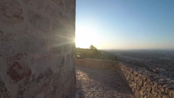 Castillo Jaén España Castillo Jaén Volando Lanzamientos Desde Tierra Desde — Vídeos de Stock