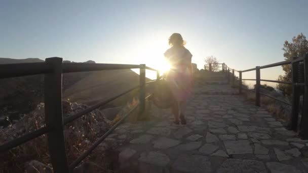 Castillo Jaen Španělsko Jaen Castle Létající Pozemní Záběry Tohoto Středověkého — Stock video