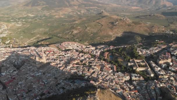 Castillo Jaen Španělsko Jaen Castle Létající Pozemní Záběry Tohoto Středověkého — Stock video