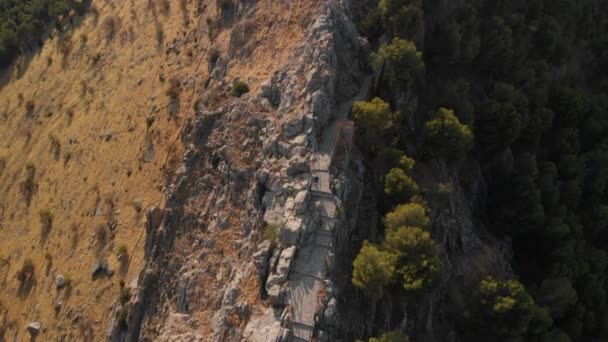 Castillo Jaen Španělsko Jaen Castle Létající Pozemní Záběry Tohoto Středověkého — Stock video