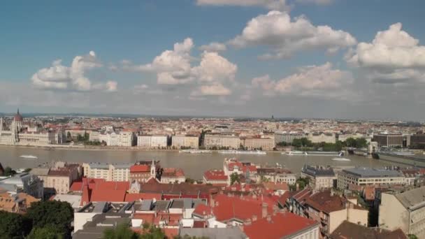 Boedapest Hongarije Reizen Van Boven Vliegen Met Een Dji Mavic — Stockvideo